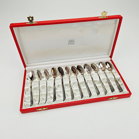 SKEDAR, 12 st, silver, Ceson, Göteborg, 1900-tal, vikt ca. 115 gram. på auktion hos Auktionshuset Thörner & Ek