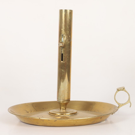NATTLJUSSTAKE, stor modell, mässing, 1900, tal. på auktion hos Helsingborgs Auktionskammare