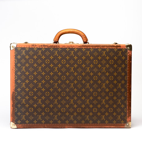 LOUIS VUITTON. Resväska, "Monogram Bisten 60", Frankrike 1900-talets mitt. på auktion hos Auktionshuset Kolonn