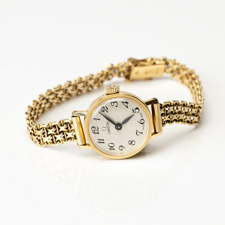 OMEGA, armbandsur, manuell, cal. 625, boett och länk av 18K guld, 1900-talets andra hälft. på auktion hos Auktionshuset Kolonn