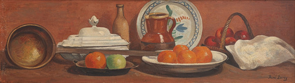 RENE DUREY (1890-1995). OLJA PÅ DUK, STILLEBEN, SIGNERAD. på auktion hos Crafoord Auktioner Lund