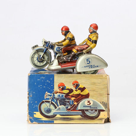 TIPPCO T 587 MC with sidecar, red, clockwork. Toys - Toys - Auctionet