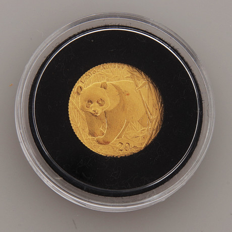 MYNT, guld, 20 yuan, Kina, 2001. på auktion hos Växjö Auktionskammare