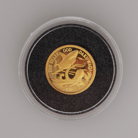 MYNT, guld, 10 dollar, Fiji, 2000. på auktion hos Växjö Auktionskammare