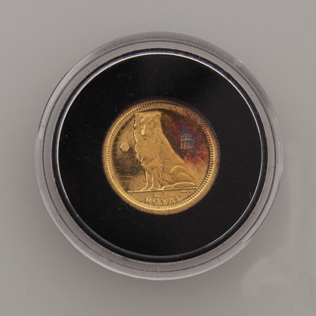 MYNT, guld, Gibraltar, 1995. på auktion hos Växjö Auktionskammare