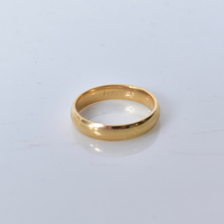 RING, 18 karat rödguld, Bror Schalins Gul Ab Östersund u å. på auktion hos Halmstads Auktionskammare