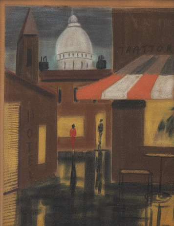 OIDENTIFIERAD KONSTNÄR. Motiv från Paris, pastell, möjligen signerad Walter. på auktion hos Garpenhus Auktioner
