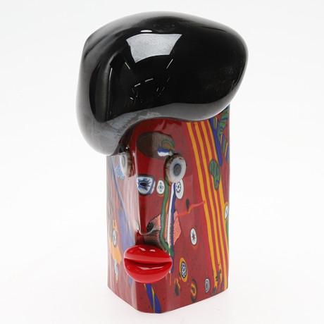 JAN-ERIK RITZMAN. SKULPTUR, "ansikte i glas" Transjö, signerad. på auktion hos Örebro Stadsauktioner