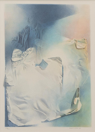 MAGNUS KROOK (FÖDD 1968). Komposition, litografi nr 232/250, signerad. på auktion hos Garpenhus Auktioner