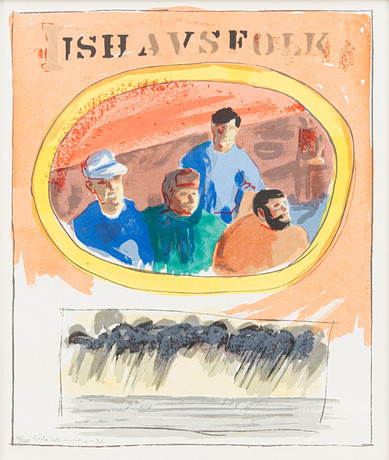 GÖSTA WERNER. "Ishavsfolk", färglitografi, signerad, numrerad och daterad, 40/260, -72. på auktion hos Auktionshuset Kolonn
