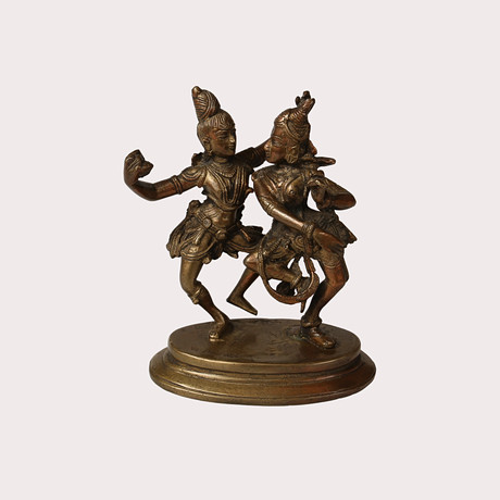 SKULPTUR, brons, Shiva och Parvati, dansande par, 1900- tal. på auktion hos Limhamns Auktionsbyrå