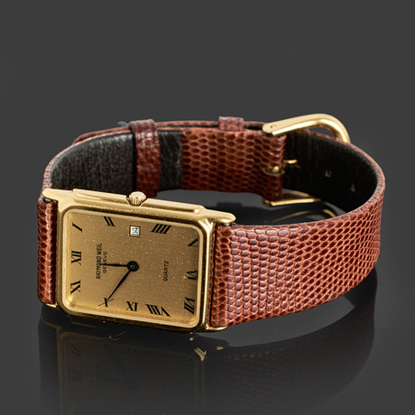 RAYMOND WEIL, Tank model, wristwatch, 18k gold plated, quartz