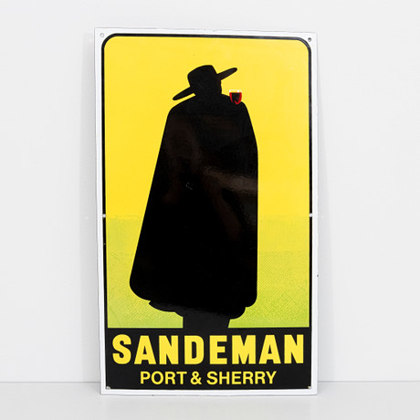 EMALJSKYLT, Sandeman's Port & Sherry, 1900-talets andra hälft. på auktion hos Auktionshuset Kolonn