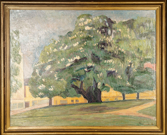 HARRY THOMANDER. Olja på duk, Landskap, Signerad och daterad 1957. på auktion hos Norrlands Auktionsverk
