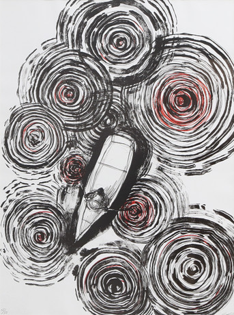 CHIHARU SHIOTA. LITO, Sailing in the sky, 50 ex. på auktion hos Kalmar Auktionsverk