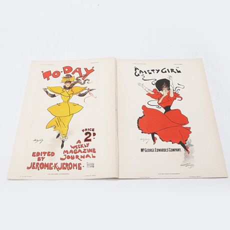 GRAFISKA BLAD 2 st ur Les affiches Etrangeres, 1897. på auktion hos Kalmar Auktionsverk