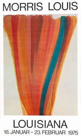 MORRIS LOUIS. utställningsaffisch, Louisiana, 1975. på auktion hos Karljohan Auktioner