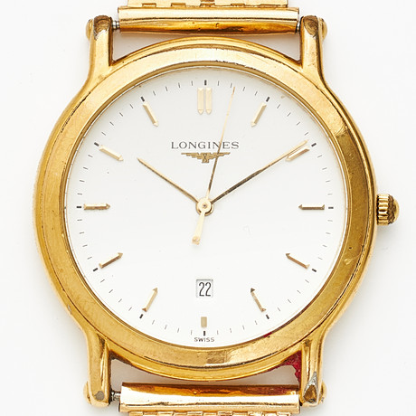 LONGINES, armbandsur, 35 mm, doublé (10 micron), ca 1998. på auktion hos Stockholms Auktionsverk Magasin 5