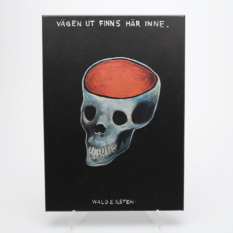 JESPER WALDERSTEN. "VÄGEN UT FINNS HÄRINNE", KONSTBOK UTGIVEN I SAMBAND MED UTSTÄLLNING PÅ VIDA KONSTHALL 2016 på auktion hos Crafoord Auktioner Lund