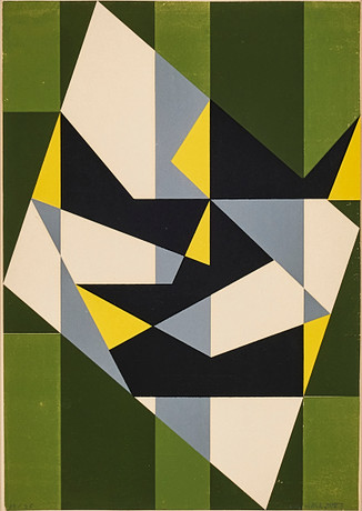 LARS-GUNNAR NORDSTRÖM. Komposition, serigrafi, signerad, 18/30. på auktion hos Stockholms Auktionsverk Magasin 5