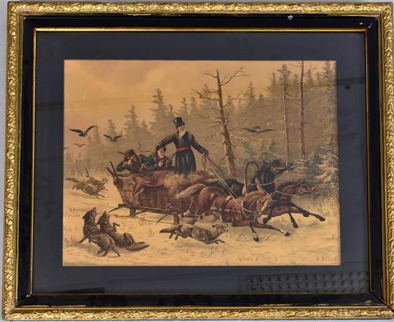 OLJETRYCK, antagligen Tyskland, 1800-talets 2 hälft. på auktion hos Halmstads Auktionskammare
