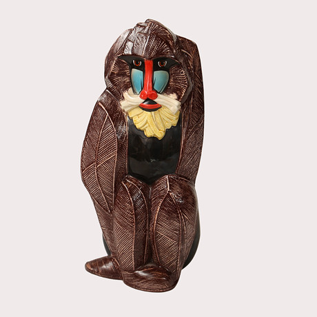 FIGURIN, babian, porslin, modell nr 3670331 Goebel, 1986. på auktion hos Limhamns Auktionsbyrå