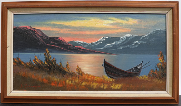 SUNE JOHANSSON. Fjällandskap, oljemålning på duk, signerad. på auktion hos Falun Auktionsbyrå