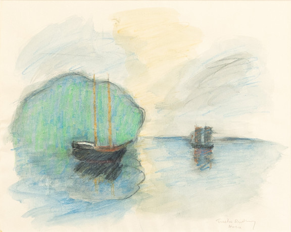 GUSTAV RUDBERG. blandteknik, akvarell och krita, signerad. på auktion hos Karljohan Auktioner