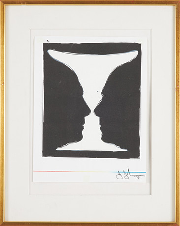 JASPER JOHNS. Färglitografi, ur XX:e Siecle, signerad i trycket. på auktion hos Stockholms Auktionsverk Sickla