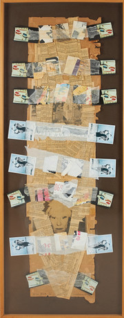 CAROUSCHKA STREIJFFERT (född 1955). "New York", collage, signerad och daterad, -86. på auktion hos Stockholms Auktionsverk Sickla