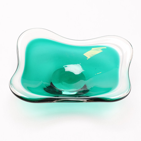 PAUL KEDELV. Skål, glas, "Coquille", Flygsfors glasbruk, 1900-tal. på auktion hos Gomér & Andersson Jönköping