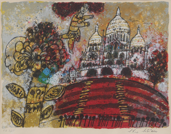 THEO TOBIASSE. färglitografi, "Le sacre coeur", numrerad EA 7/25, signerad. på auktion hos Auktionsmagasinet Vänersborg