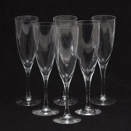 BERTIL VALLIEN. CHAMPAGNEGLAS, 6 stycken, "Chateau", Kosta Boda. på auktion hos Borås Auktionshall