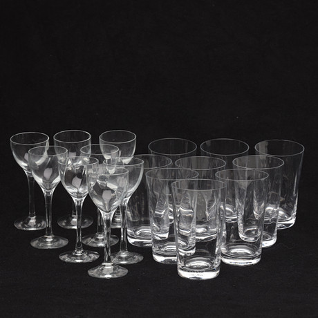 BERTIL VALLIEN. GLAS, 18 stycken, "Chateau", Kosta Boda. på auktion hos Borås Auktionshall