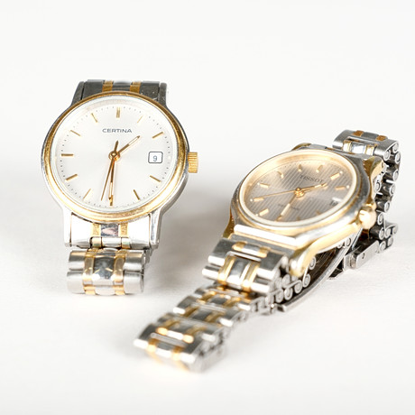 ARMBANDSUR, Certina & Tissot, två armbandsur, 1900-talets slut. på auktion hos Wickmans