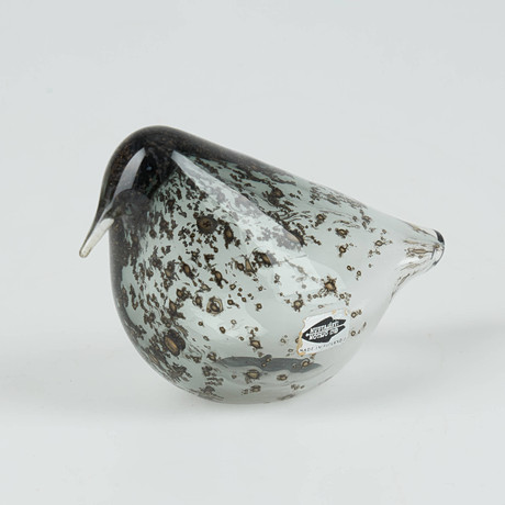 OIVA TOIKKA. GLASS BIRD. “Helmipöllö - Tengman's owl”. Signed O