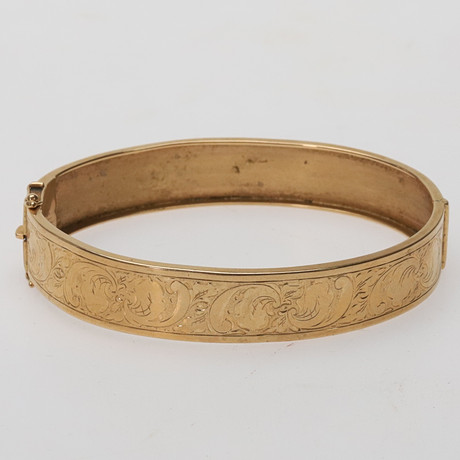 ARMBAND, guld, 18k, Kaplan&Co, Stockholm, 1936. Vikt: 17,73 gram. på auktion hos Örebro Stadsauktioner