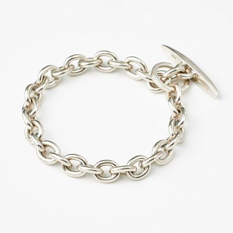 ARMBAND, sterlingsilver, ankarlänk, togglelås, Aarre & Krogh Eftr. Randers 1949-1990, Denmark. på auktion hos Stockholms Auktionsverk Magasin 5