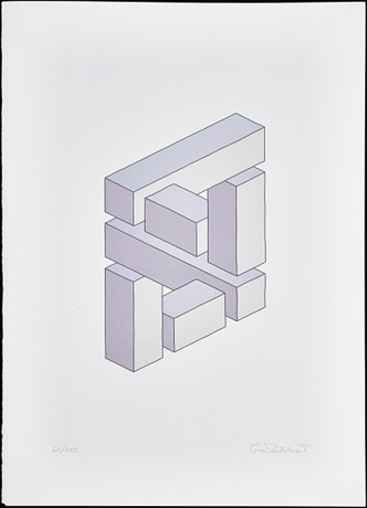 OSCAR REUTERSVÄRD. Perspective japonaise, signerad och numrerad 60/250, färglitografi på Tumba Grafik papper. på auktion hos Crafoord Auktioner Stockholm
