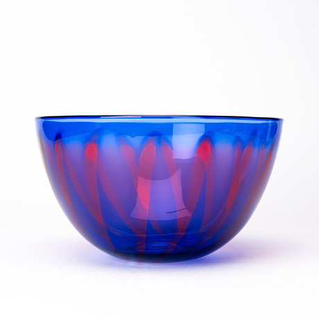 SVEN-ÅKE CARSLSSON (1956-). Skål, glas, signerad, Transjö, 1987. på auktion hos Auktionshuset Kolonn
