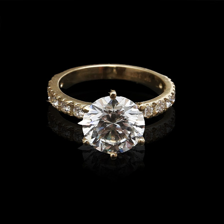 RING, 585/14 k, vitguld, 3.07 ct. på auktion hos Kalmar Auktionsverk