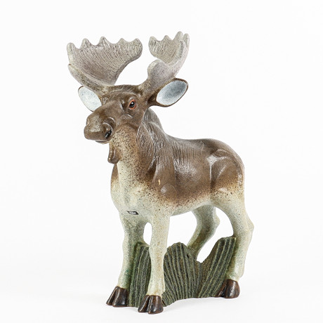 THOMAS HELLSTRÖM. Figurin, Älg, Nittsjö. på auktion hos Karlstad Hammarö Auktionsverk