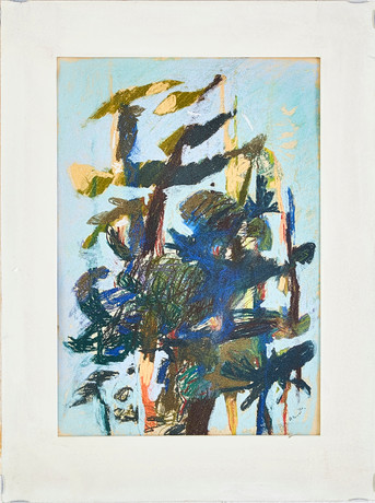 ARMAND ROSSANDER (1914-1976). Komposition, blandteknik på papper. på auktion hos Stockholms Auktionsverk Magasin 5