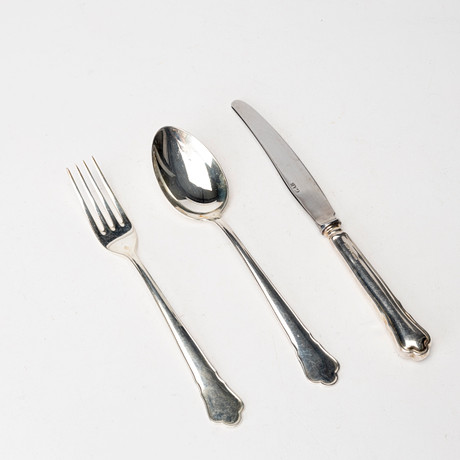 BESTICK, 24 delar ",Chippendale" GAB, silver, 1992. på auktion hos Auktionshuset Kolonn