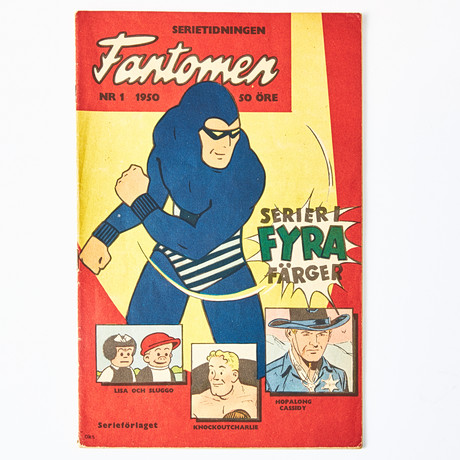 FANTOMEN, nr 1, 1950, serietidning. på auktion hos Stockholms Auktionsverk Magasin 5