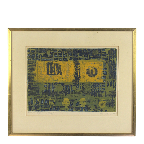 BERTIL LUNDBERG. Originaletsning 38/65, komposition, signerad 1964. på auktion hos Höganäs Auktionsverk