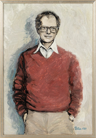 IVAN PETERSSON. Självporträtt, olja på pannå, signerad, 1981. på auktion hos Stockholms Auktionsverk Helsingborg