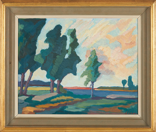 EMIL LÉMON (1895-1968). Landskap, olja på pannå, signerad. på auktion hos Stockholms Auktionsverk Sickla