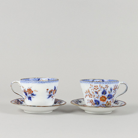 TEKOPPAR 1 par, Minton, England, 18/1900-tal. på auktion hos Karlstad Hammarö Auktionsverk