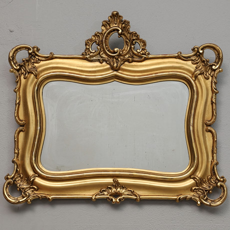 SPEGEL, förgylld, nyrokoko, 1800-talets senare hälft. på auktion hos Ekenbergs Auktioner